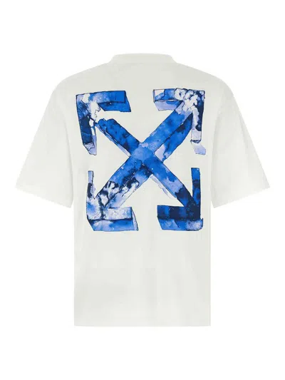 Off-white Cloudy Arrow Skate Cotton T-shirt In White