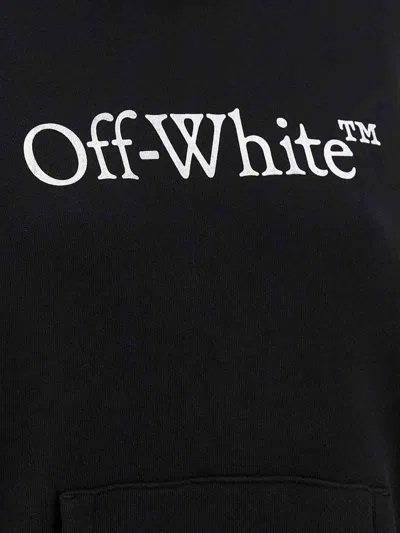 Off-white Big Logo Bookkish Hoodie In Black