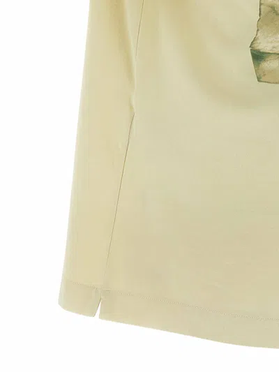 Off-white Cloudy Arrow Skate Crewneck T-shirt In Yellow