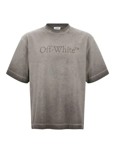 Off-white T-shirt With Logo In Gray