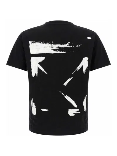Off-white Black T-shirt With Arrow Print In Black