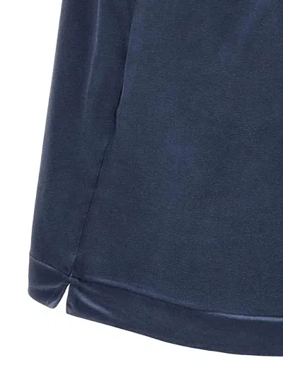 Off-white Vintage Round Neck Short Sleeve T-shirt In Blue