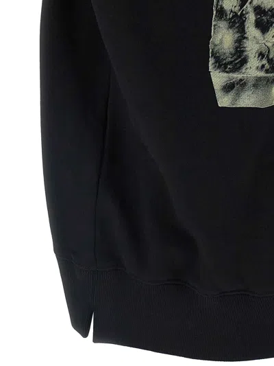 Off-white Black Skate Cloudy Arrow Hoodie In Animal Print