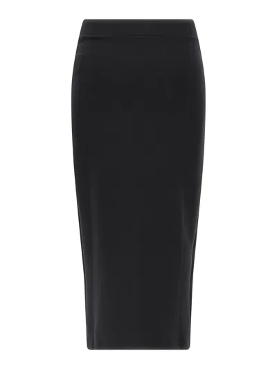 Off-white Black Pencil Skirt With Off Logo