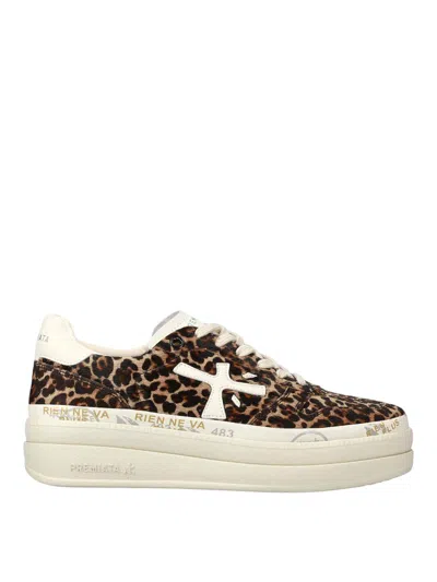Premiata Animal Print Low Top Sneakers For Women In Animal Print