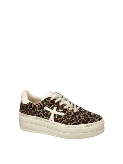 Premiata Animal Print Low Top Sneakers For Women In Animal Print