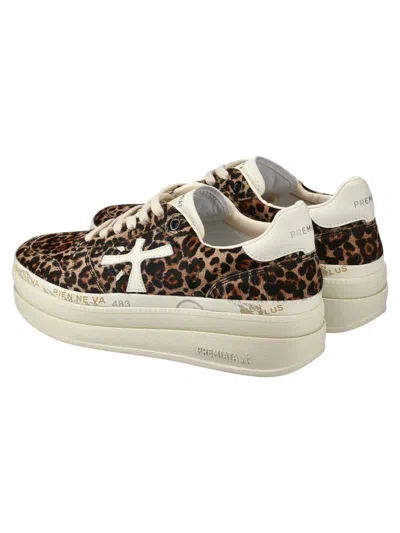 Premiata Animal Print Low Top Sneakers For Women In Animal Print