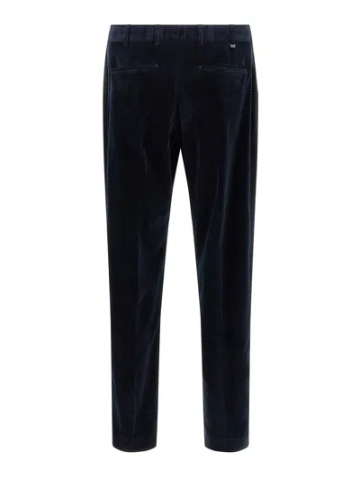 Pt Torino Pleat-front Corduroy Trousers In Blue