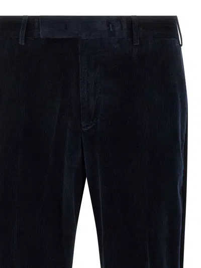Pt Torino Pleat-front Corduroy Trousers In Blue