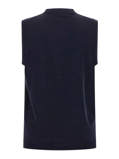 Zanone Flexwool Vest In Blue