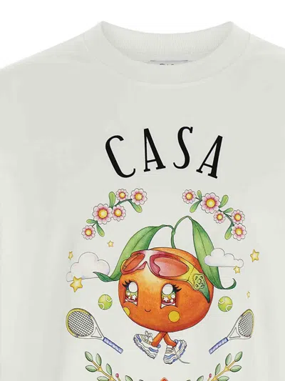 Casablanca Print T-shirt In White