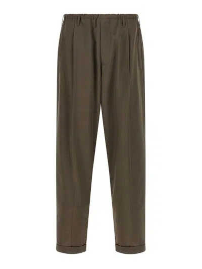 Magliano Tailored Trousers With Pleats And Pockets In Brown