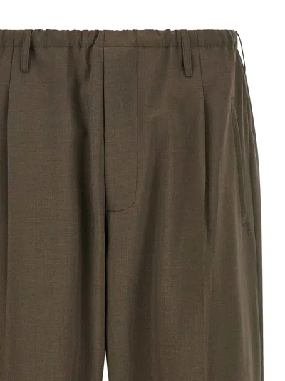 Magliano Tailored Trousers With Pleats And Pockets In Brown