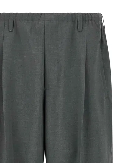 Magliano Pleated Elastic Waist Trousers With Back Pocket In Gray