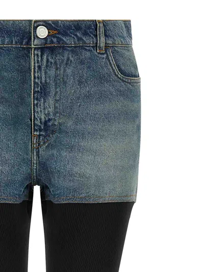 Coperni Dual-tone Organic Cotton Pants In Blue