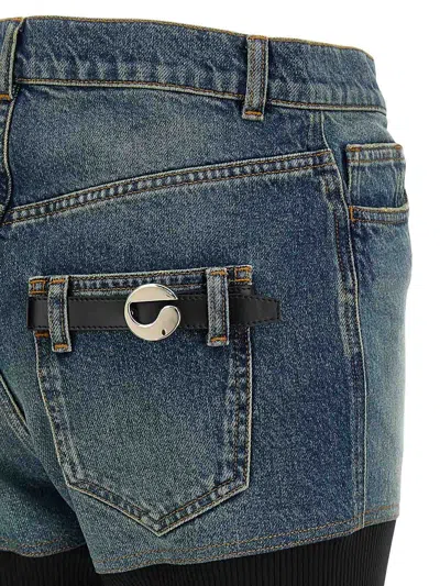 Coperni Dual-tone Organic Cotton Pants In Blue