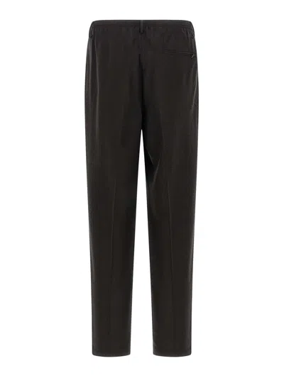 Cellar Door Front Pleat Pants In Black