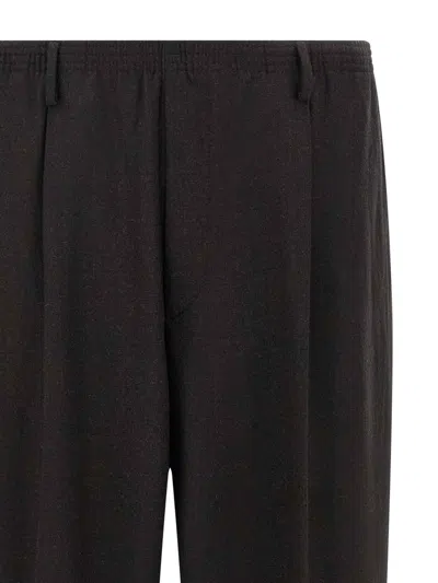 Cellar Door Front Pleat Pants In Black