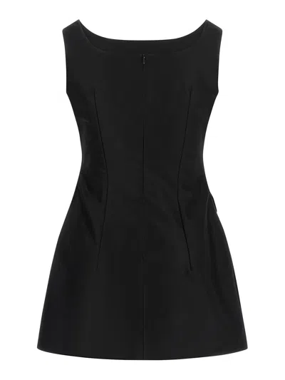Magda Butrym Floral Embellished Scoop Neckline Sleeveless Dress In Black