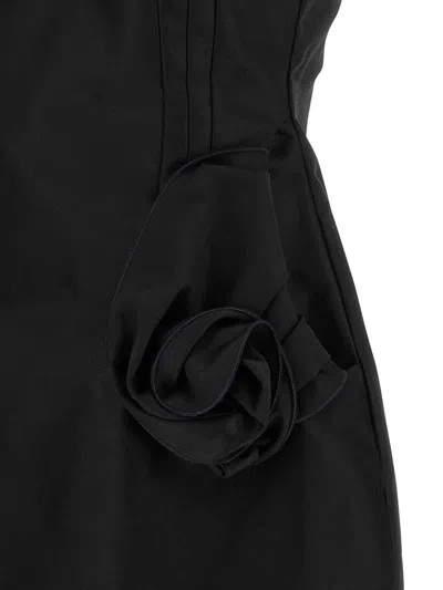 Magda Butrym Floral Embellished Scoop Neckline Sleeveless Dress In Black
