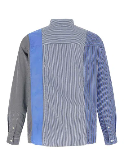 Comme Des Garcons Hommes Plus Patchwork Shirt In Multi