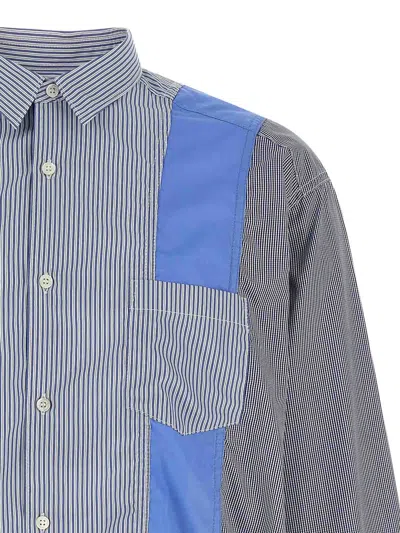Comme Des Garcons Hommes Plus Patchwork Shirt In Multi