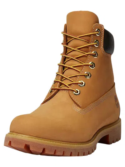 Timberland Premium Waterproof Leather Work Boots In Wheat Nubuck
