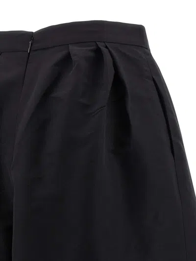 Carolina Herrera High Waist Wide Leg Pleated Trousers In Black