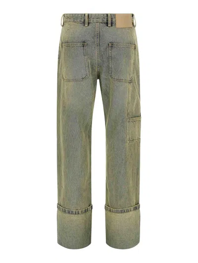 Entire Studios 'cuff Surface Wave' Jeans In Green