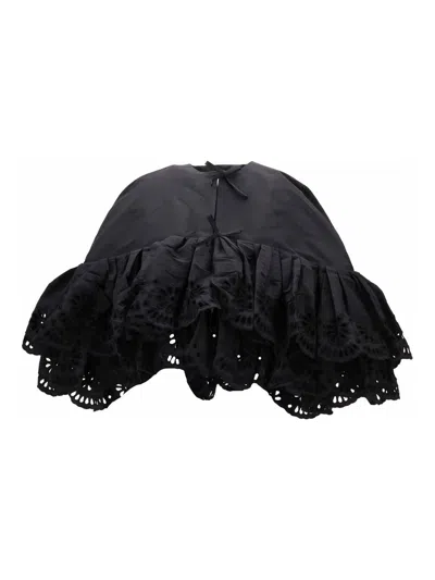 Meryll Rogge Broderie Anglaise Cape Top In Black