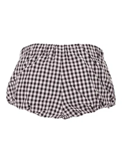 Meryll Rogge Gingham-pattern Bloomer Shorts In Black