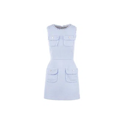 Mammu Couture Women's Tweed Dress Margaux - Blue, Mini In Blue
