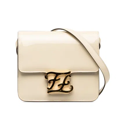 Pre-owned Fendi Ivory White Patent Leather Shoulder Bag ()
