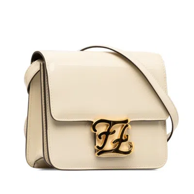 Pre-owned Fendi Ivory White Patent Leather Shoulder Bag ()