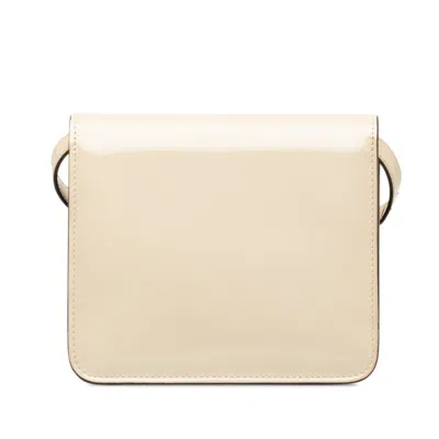 Pre-owned Fendi Ivory White Patent Leather Shoulder Bag ()