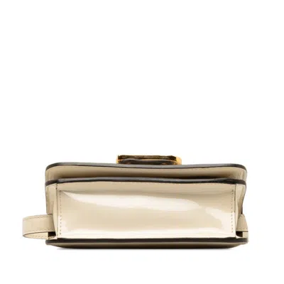 Pre-owned Fendi Ivory White Patent Leather Shoulder Bag ()