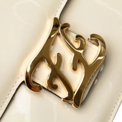 Pre-owned Fendi Ivory White Patent Leather Shoulder Bag ()