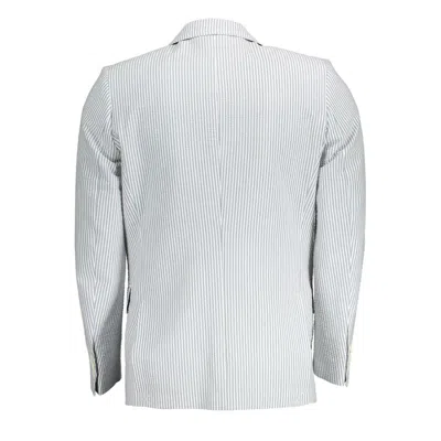 Gant White Cotton Men Jacket In Gray