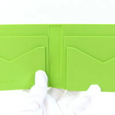 Pre-owned Givenchy Light Green Rubber Bill Wallet (bi-fold) ()