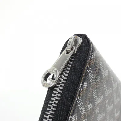 Pre-owned Goyard Black Coated Canvas Long Wallet (bi-fold) ()