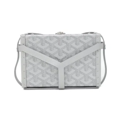 Pre-owned Goyard Silver Coated Canvas Leather Shoulder Bag ()