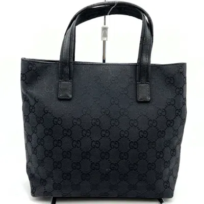 Pre-owned Gucci Black Gg Canvas Handbag Tote Bag ()