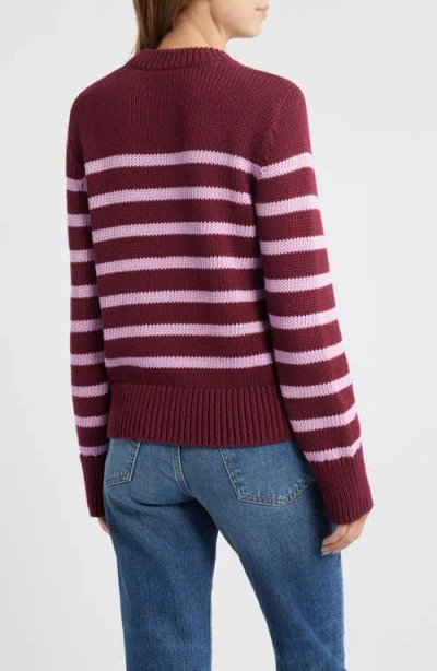 Rails Alise Stripe Crewneck Cotton Sweater In Multi