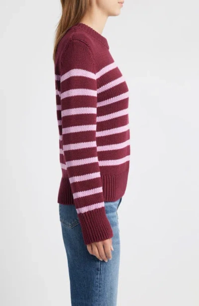 Rails Alise Stripe Crewneck Cotton Sweater In Multi