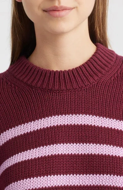 Rails Alise Stripe Crewneck Cotton Sweater In Multi