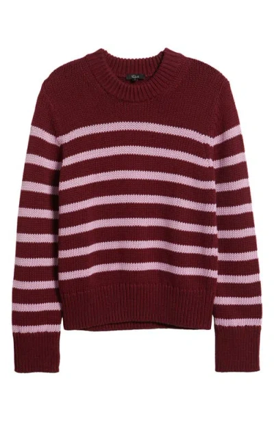 Rails Alise Stripe Crewneck Cotton Sweater In Multi