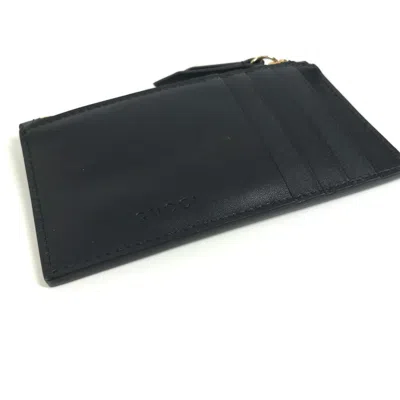 Pre-owned Gucci Black Leather Coin Purse/coin Case ()