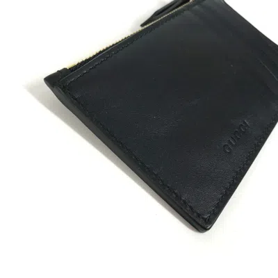 Pre-owned Gucci Black Leather Coin Purse/coin Case ()