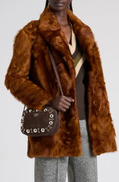 Valentino Garavani Nellcote Shoulder Bag In Brown