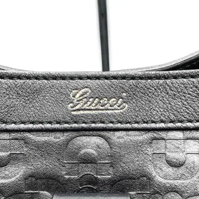 Pre-owned Gucci Black Leather Tote Bag ()